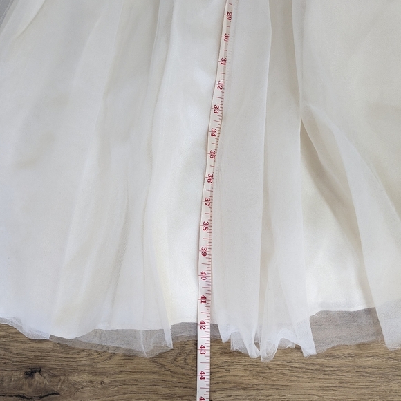 Dave and Johnny sleeveless  cream gold Dress women's size 13-14 - Picture 9 of 10